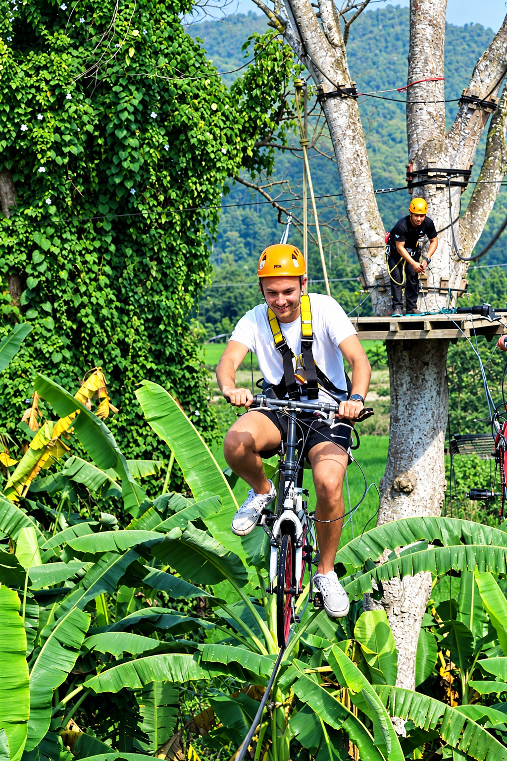 Full Day Elephant and Zipline Experience — elephant care and zipline near Chiang Mai
